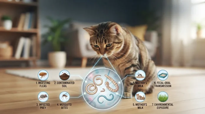How Do Cats Get Worms